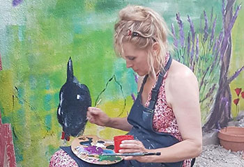 painting workshop Domaine la Louviere