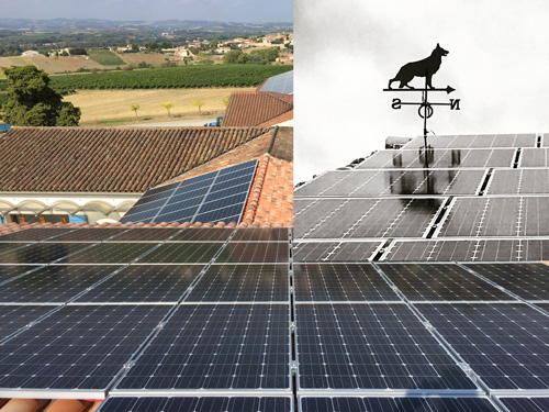 solar panels Domaine La Louvière