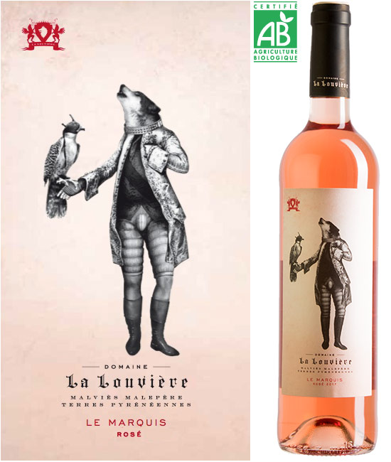 Le Marquis, Domaine La Louvière, AOP Malepère Rosé