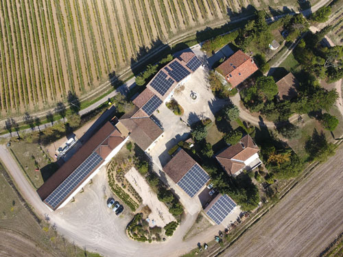 Panneaux solaires Domaine la Louvière